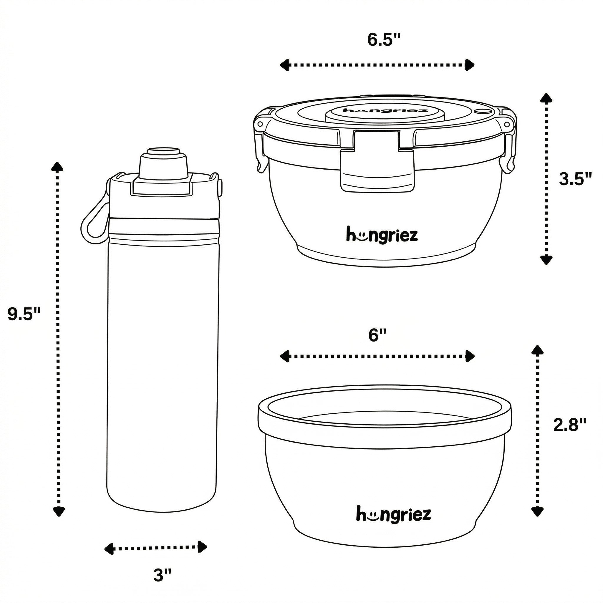 The Hungriez™ Hot Lunch Bundle — Tiger Orange