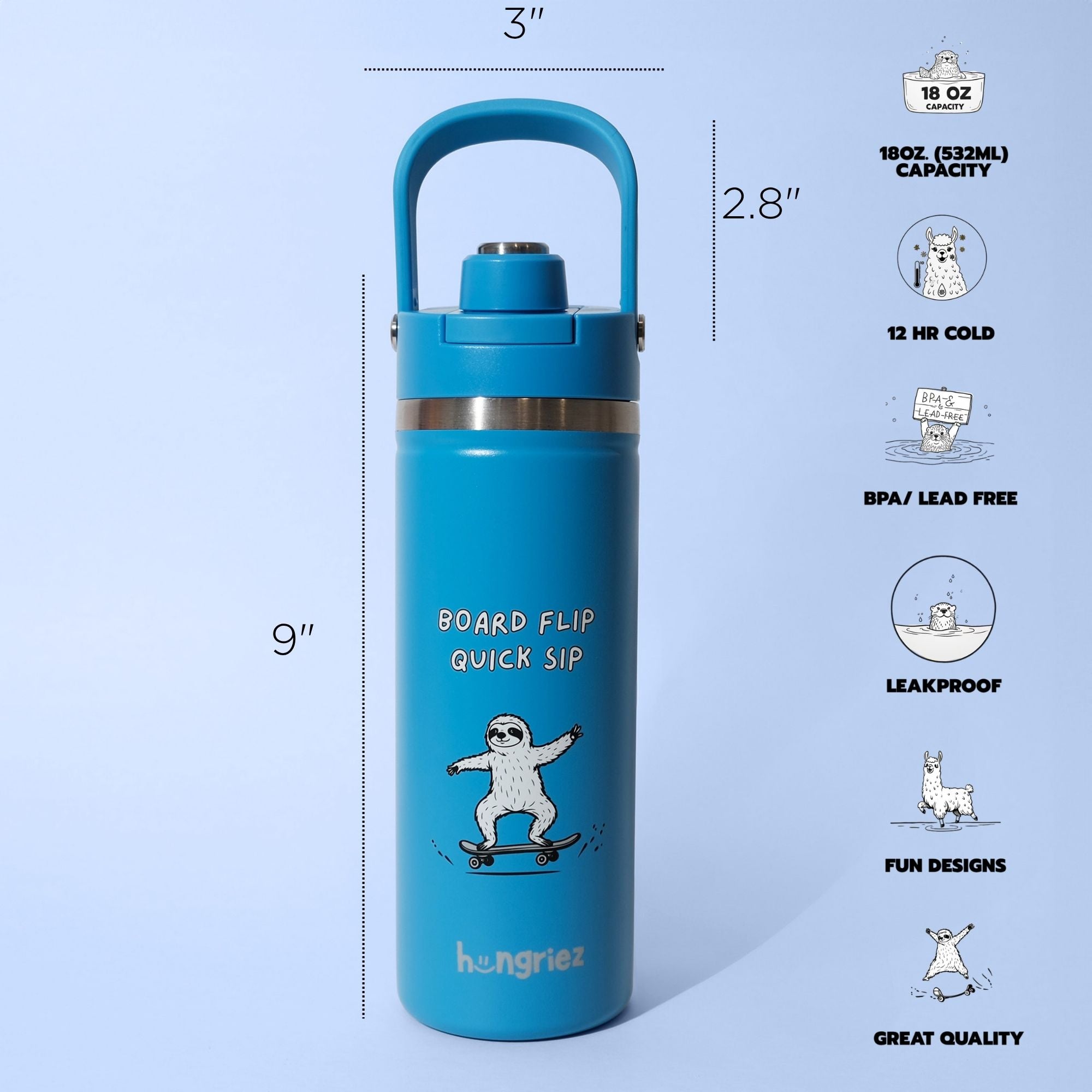 Board Flip Quick Sip Wavez Bottle - 18oz.