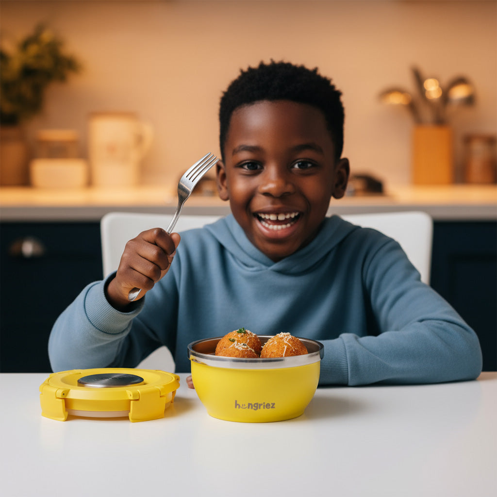 6" Wide Mouth Lightning Yellow Hot Bowl - 16oz