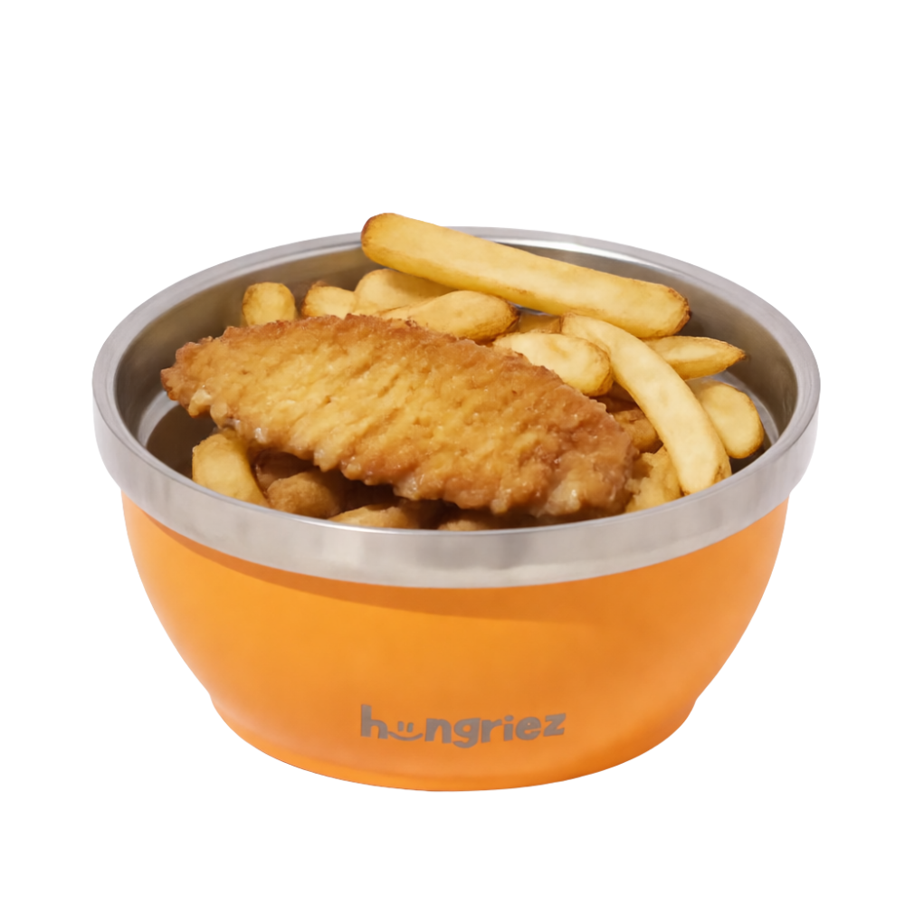 a hungriez food thermos with chicken nuggest and fries