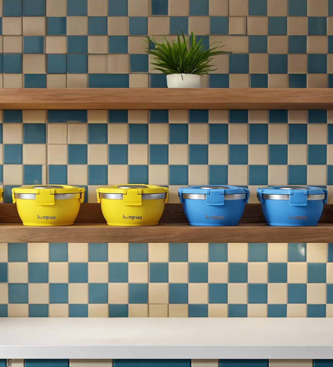 6" Wide Mouth Lightning Yellow Hot Bowl - 16oz