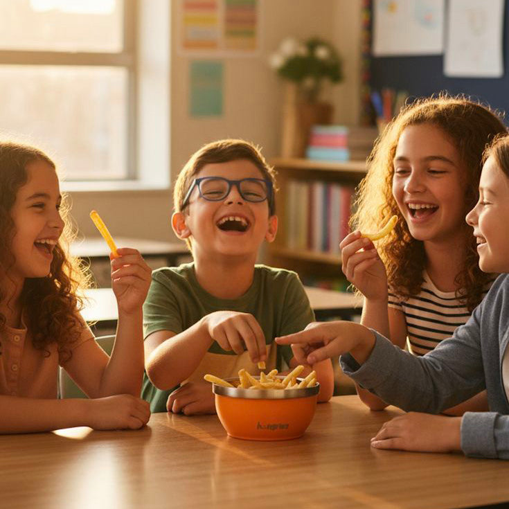 6" Wide Mouth Tiger Orange Hot Bowl - 16oz