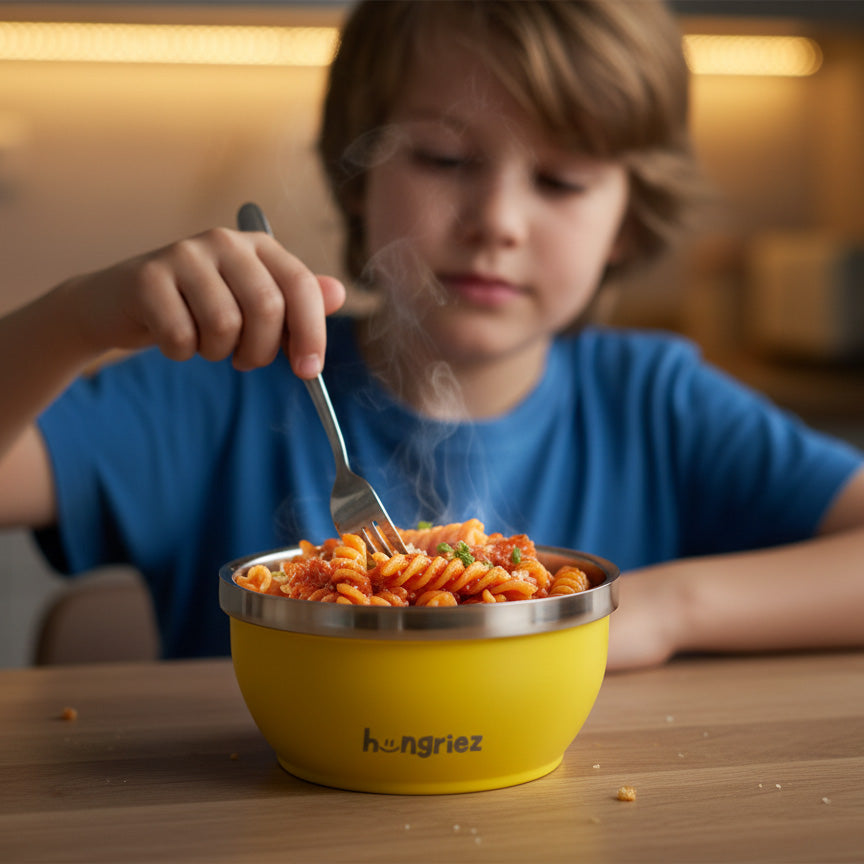 6" Wide Mouth Lightning Yellow Hot Bowl - 16oz