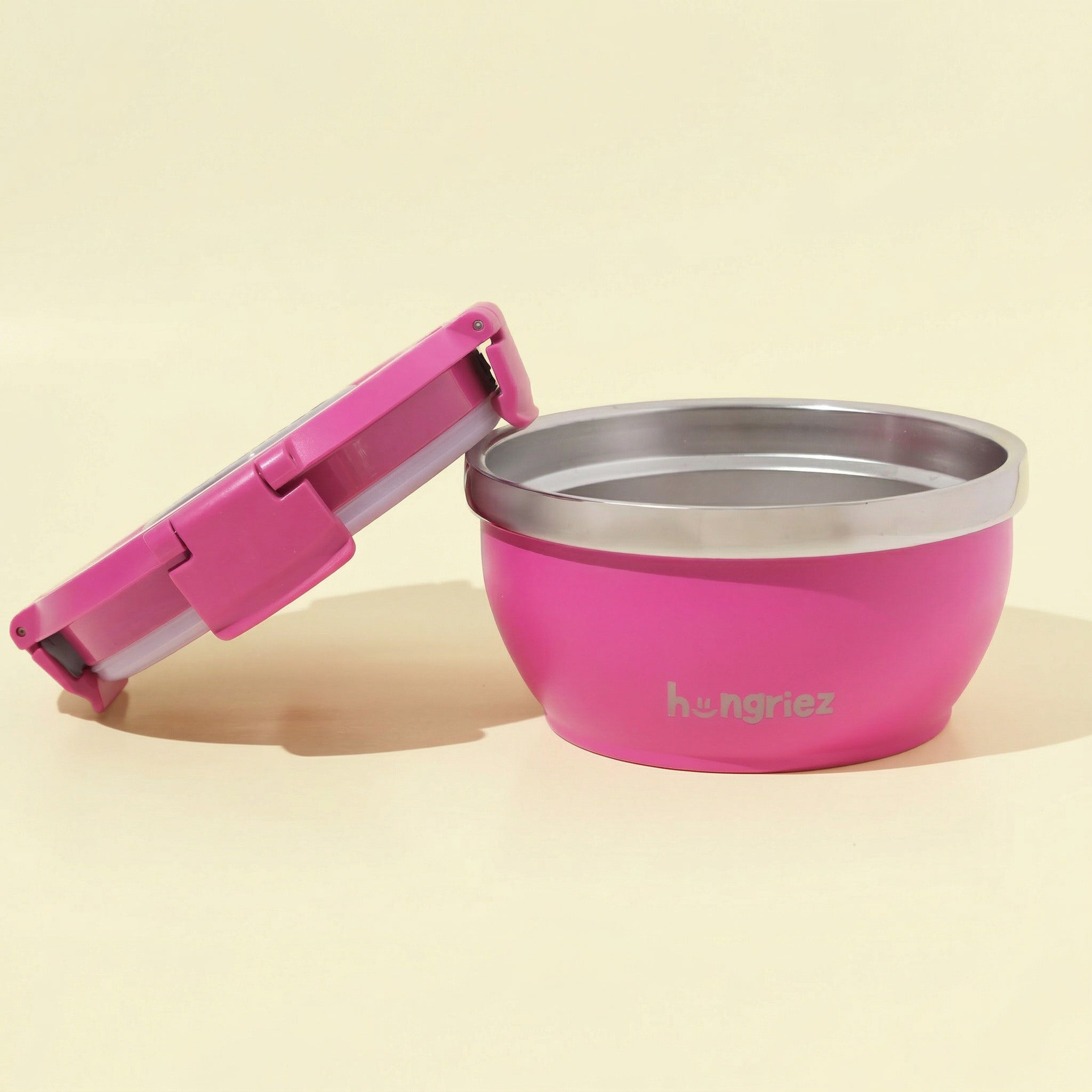 6" Wide Mouth Hot Pink Hot Bowl - 16oz