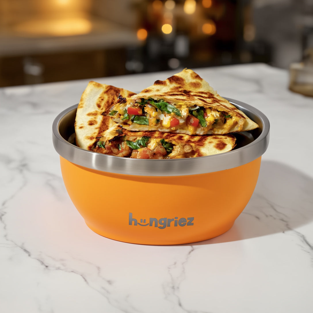 6" Wide Mouth Tiger Orange Hot Bowl - 16oz