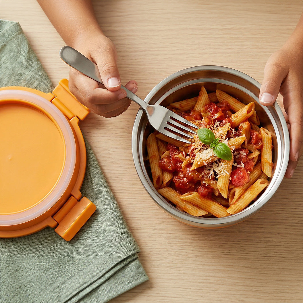 6" Wide Mouth Tiger Orange Hot Bowl - 16oz
